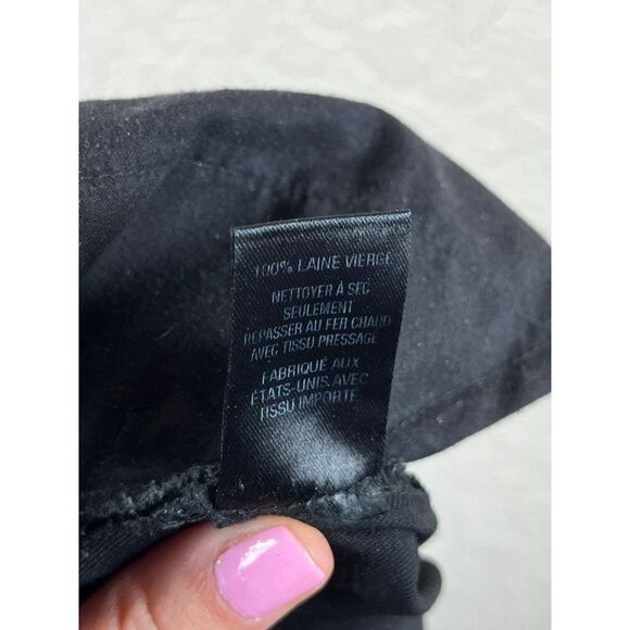 Nili Lotan Chelsea Virgin Wool Slit Straight Leg Cropped Refined Trousers Size 4 - Picture 9 of 10